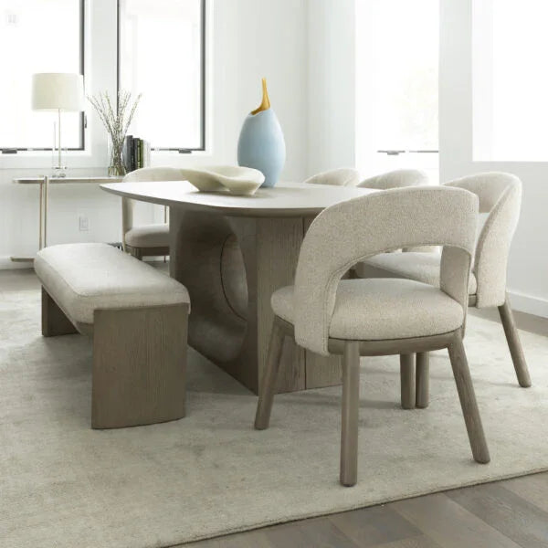SwayLiving Margot Polyester Upholstered 60.5" White Bench BENCHES