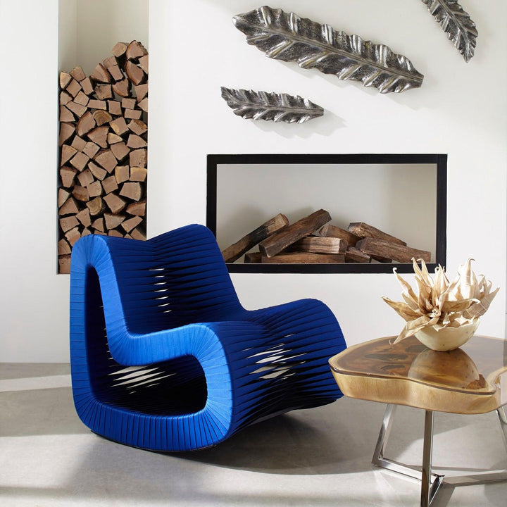 SwayLiving Seat Belt Rocking Chair, Blue/Black ACCENT + LOUNGE CHAIRS