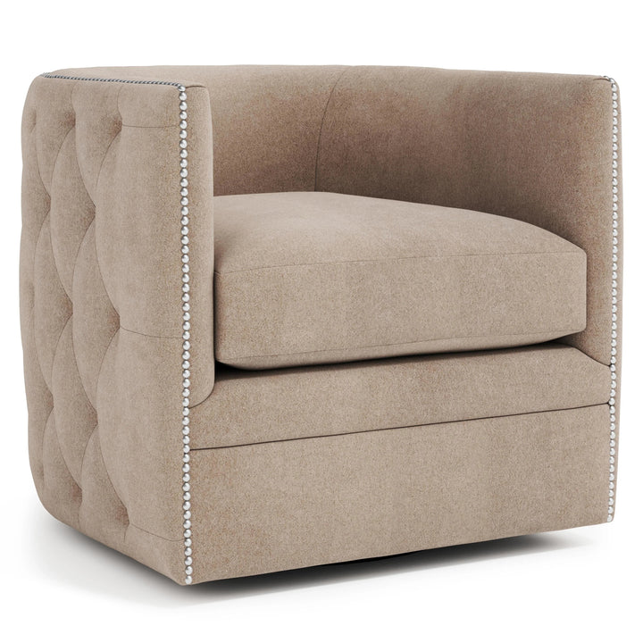 SwayLiving - Palazzo Fabric Swivel Chair - B212SEA | SwayLiving