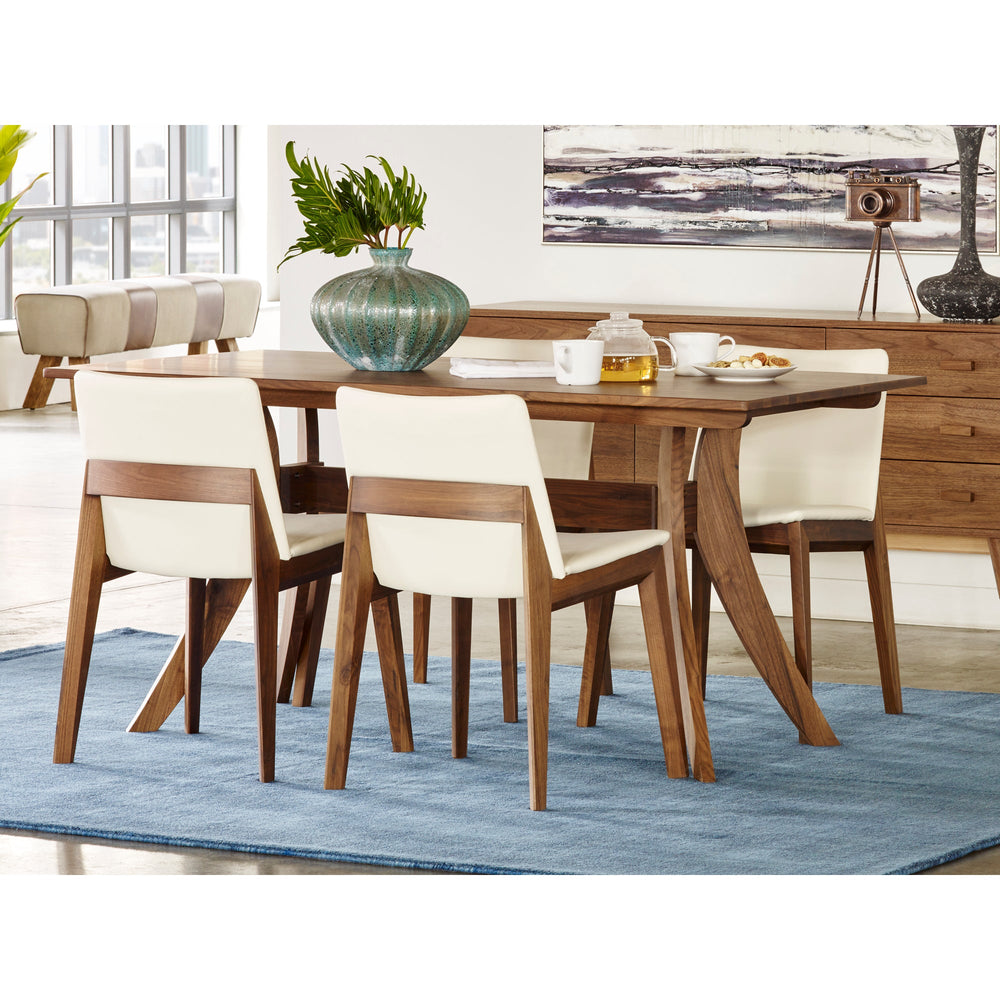 SwayLiving - Florence Rectangular Dining Table Small Walnut - BC-1001-03 | SwayLiving