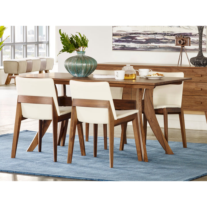 SwayLiving - Florence Rectangular Dining Table Small Walnut - BC-1001-03 | SwayLiving