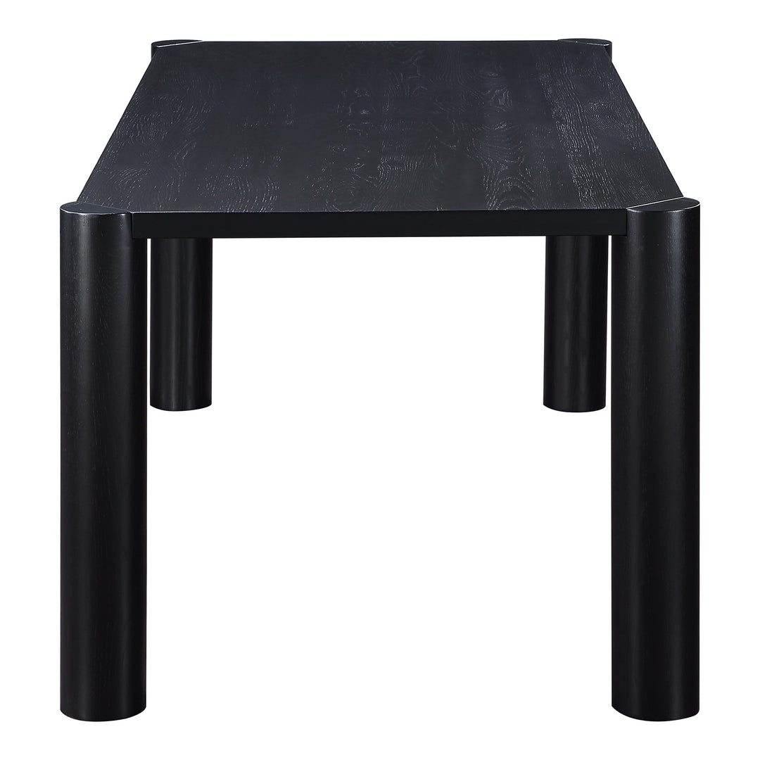 SwayLiving - Post Dining Table Oak Black - BC-1111-02-0 | SwayLiving