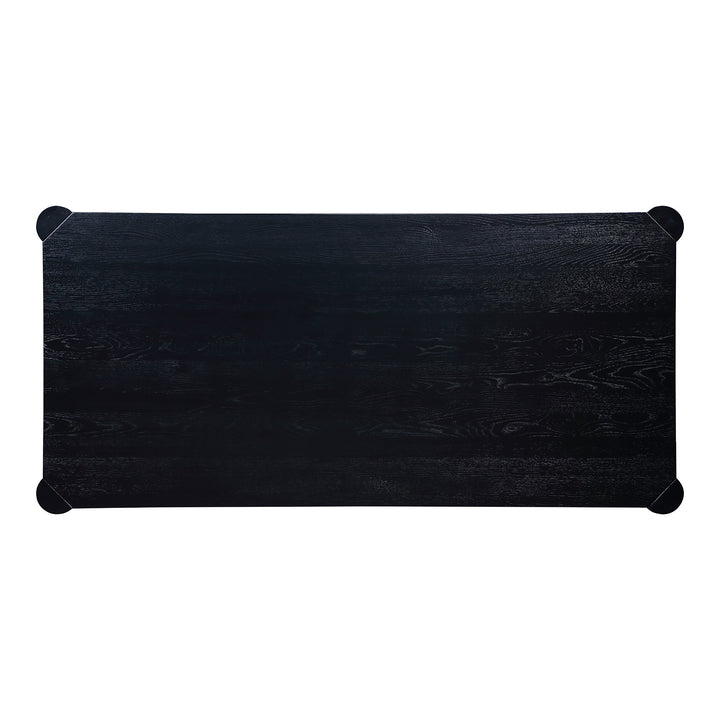 SwayLiving - Post Dining Table Oak Black - BC-1111-02-0 | SwayLiving