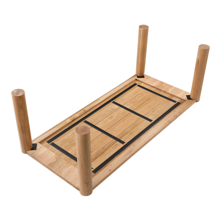 SwayLiving - Post Dining Table Oak Natural - BC-1111-18-0 | SwayLiving