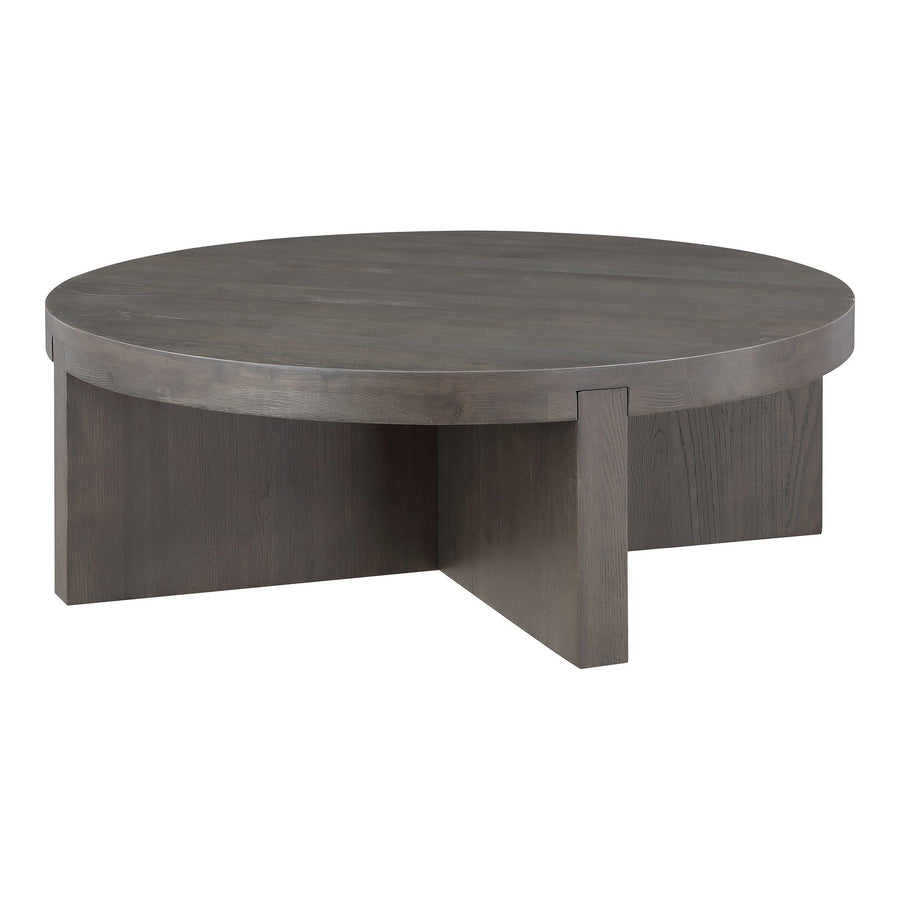 Folke Round Coffee Table Dark Brown - SwayLiving