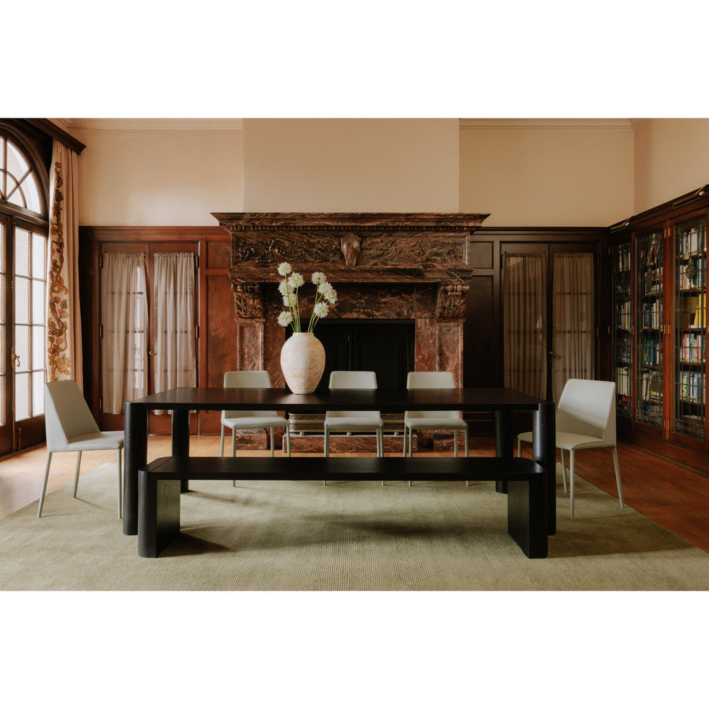 SwayLiving - Post Dining Bench Large Black - BC-1121-02-0 | SwayLiving