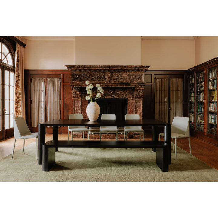 SwayLiving - Post Dining Bench Large Black - BC-1121-02-0 | SwayLiving