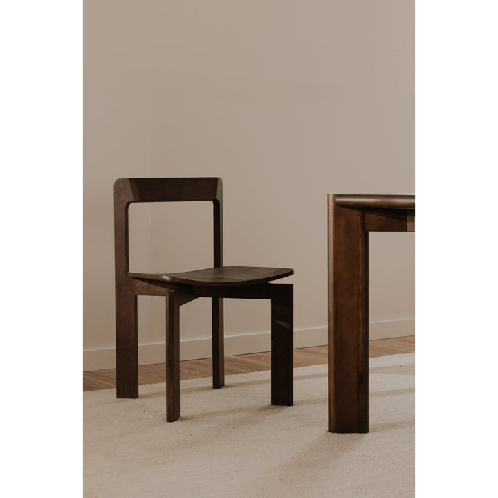 SwayLiving - Daifuku Dining Chair Walnut Stained Ash - Set of 2 - BC-1128-20 | SwayLiving
