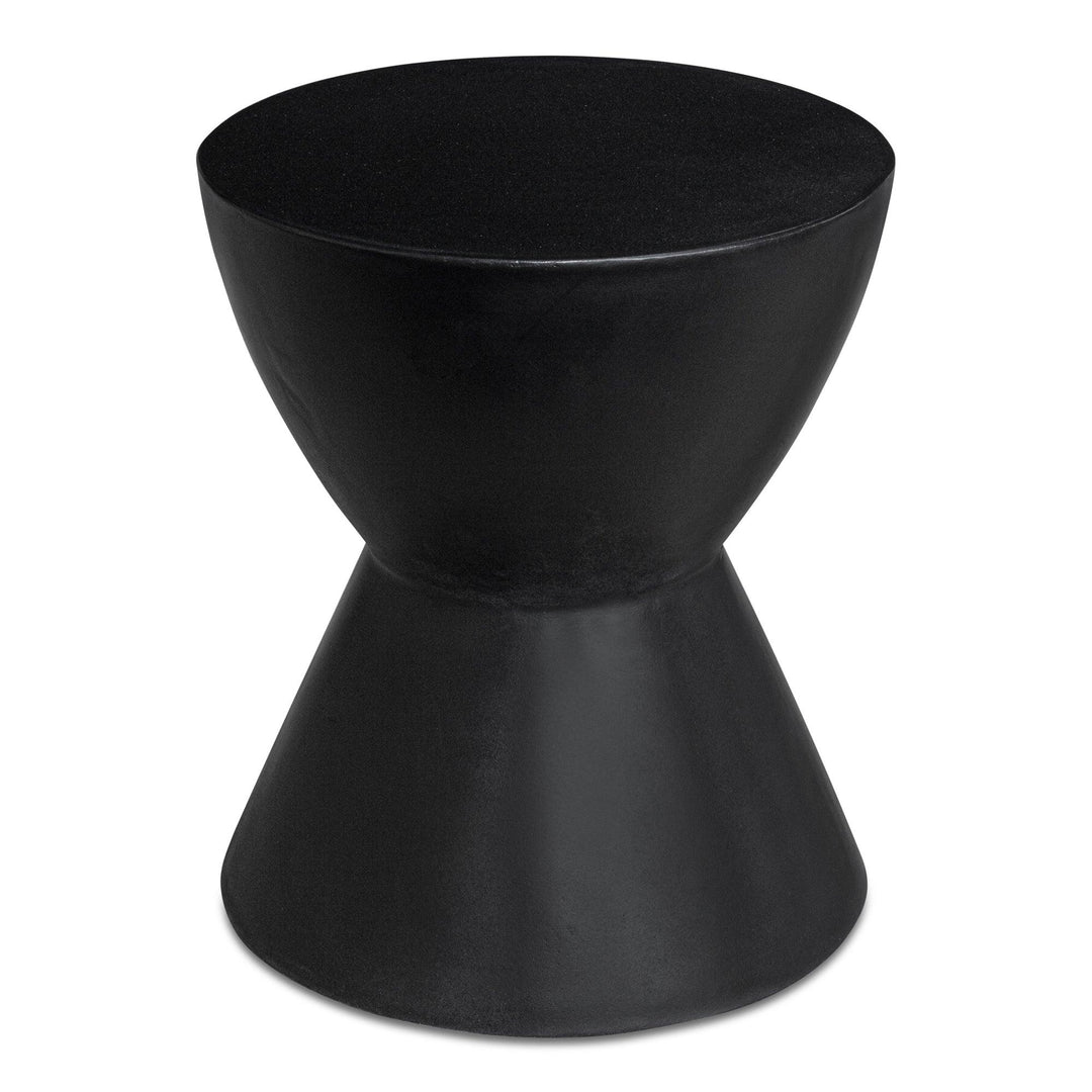Hourglass Outdoor Stool Black - SwayLiving