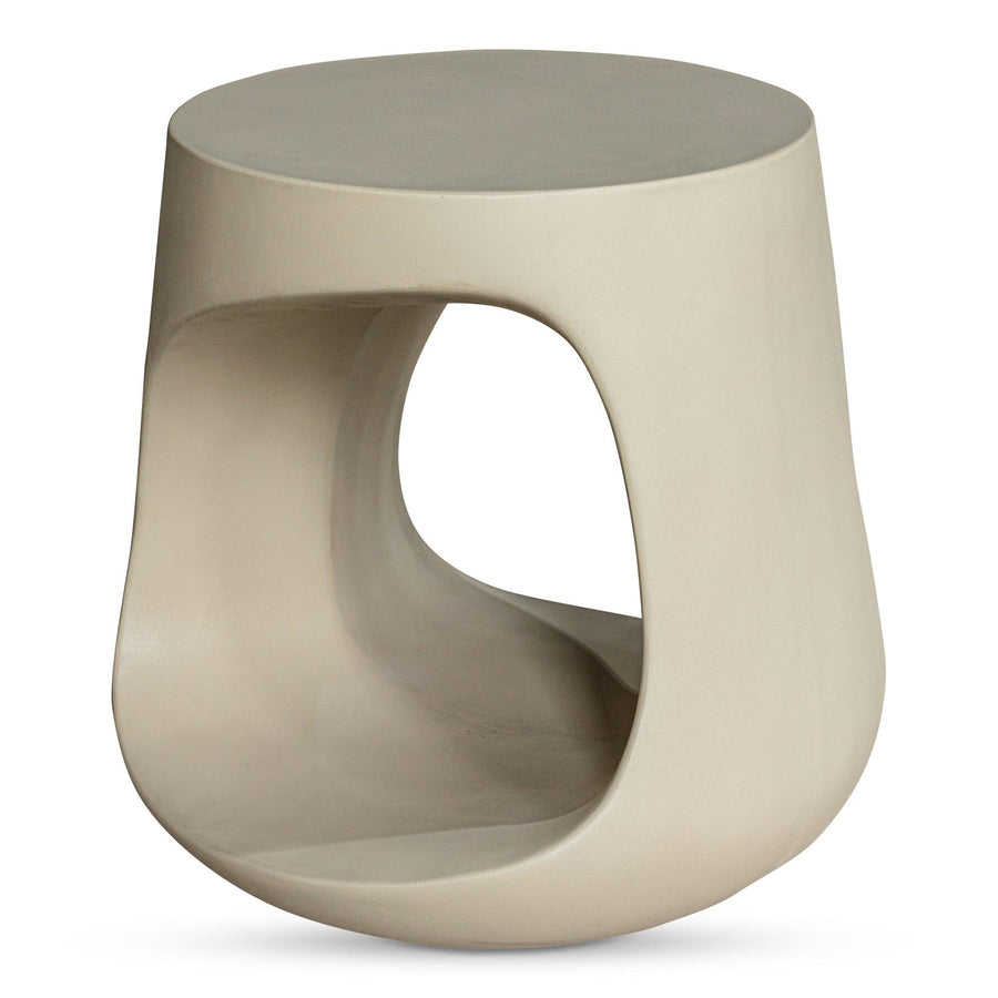 Rothko Outdoor Stool Cream - SwayLiving