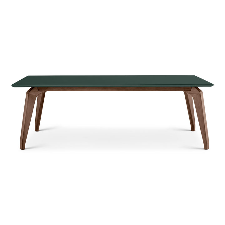 Giane Glass Top Dining Table - Floresta, Nogal · 86" · Nogal