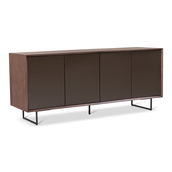 Quadrum Lacquered Buffet - Nogal, Cafe Brown