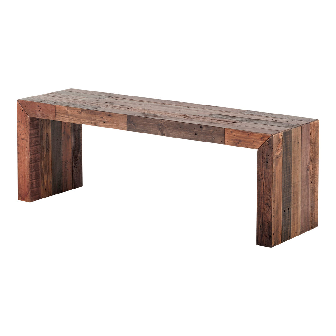 SwayLiving - Vintage Bench Small Light Brown - BT-1003-01 | SwayLiving