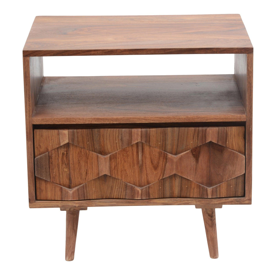 O2 Nightstand Brown - SwayLiving
