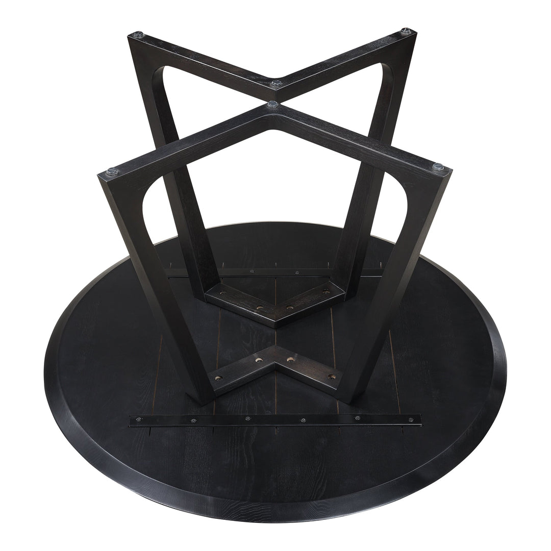 SwayLiving - Godenza Dining Table Round Black Ash - CB-1003-02-0 | SwayLiving
