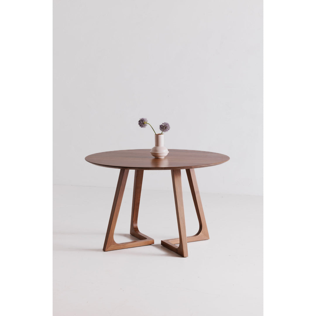 SwayLiving - Godenza Dining Table Round Walnut - CB-1003-03-0 | SwayLiving