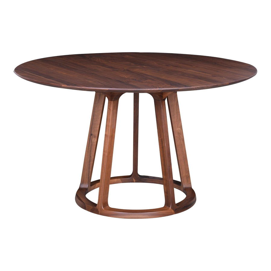 Aldo Round Dining Table Walnut - SwayLiving