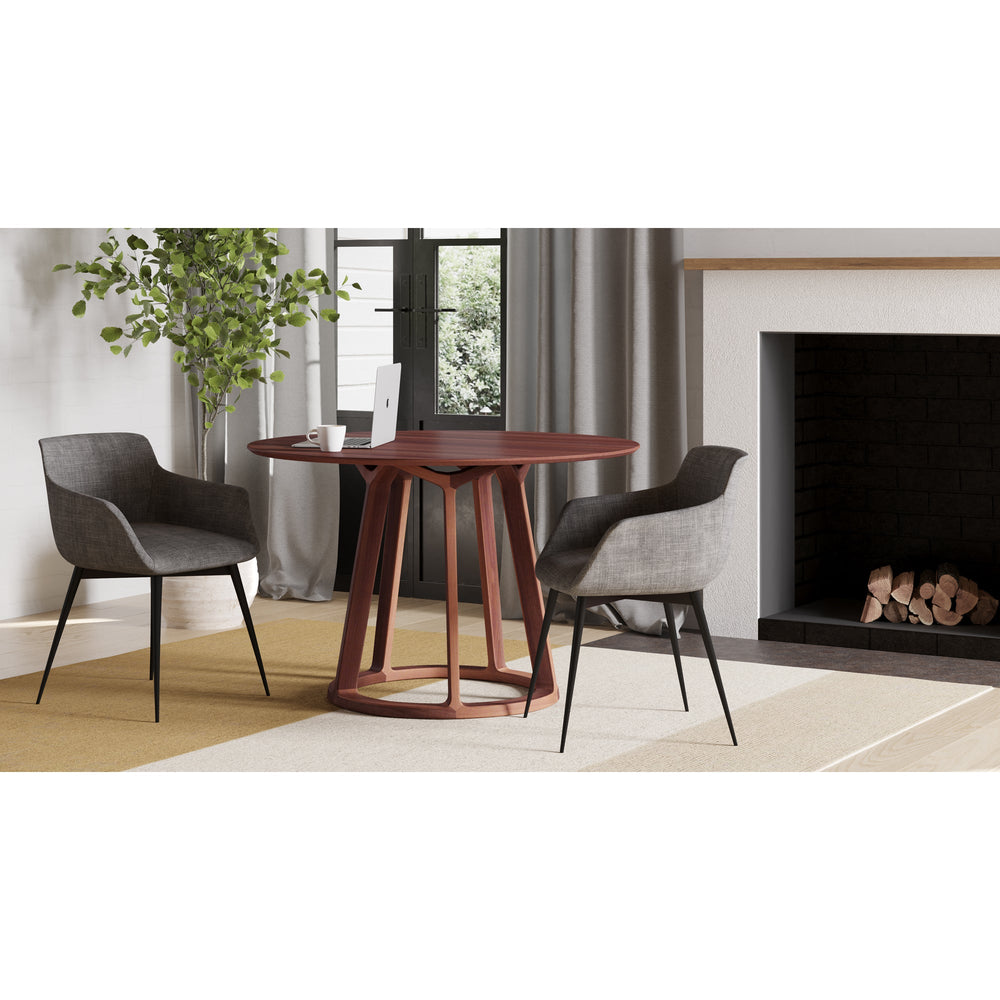 SwayLiving - Aldo Round Dining Table Walnut - CB-1027-03-0 | SwayLiving