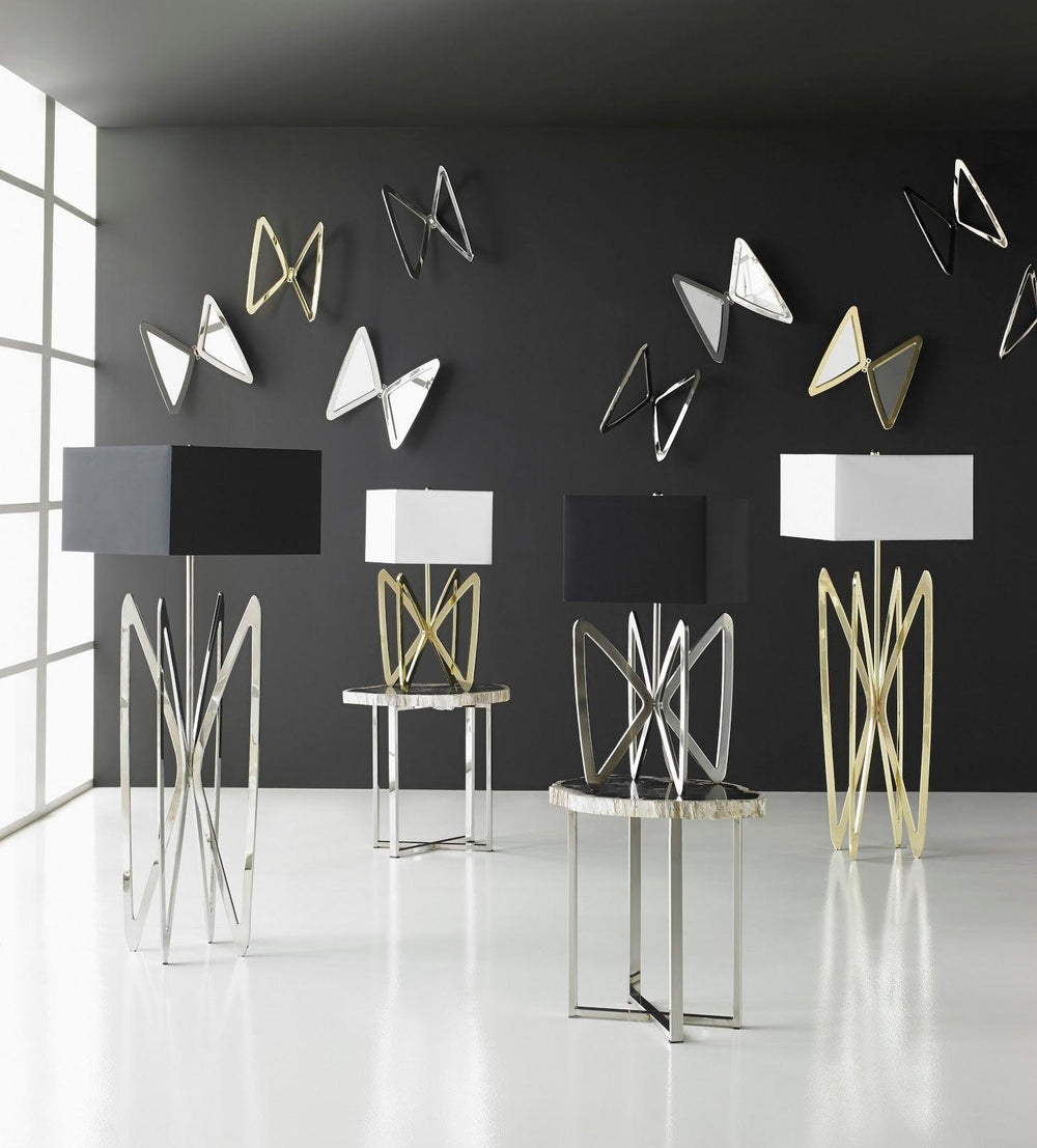 SwayLiving Butterfly Mirror, Plated Brass Finish WALL MIRRORS