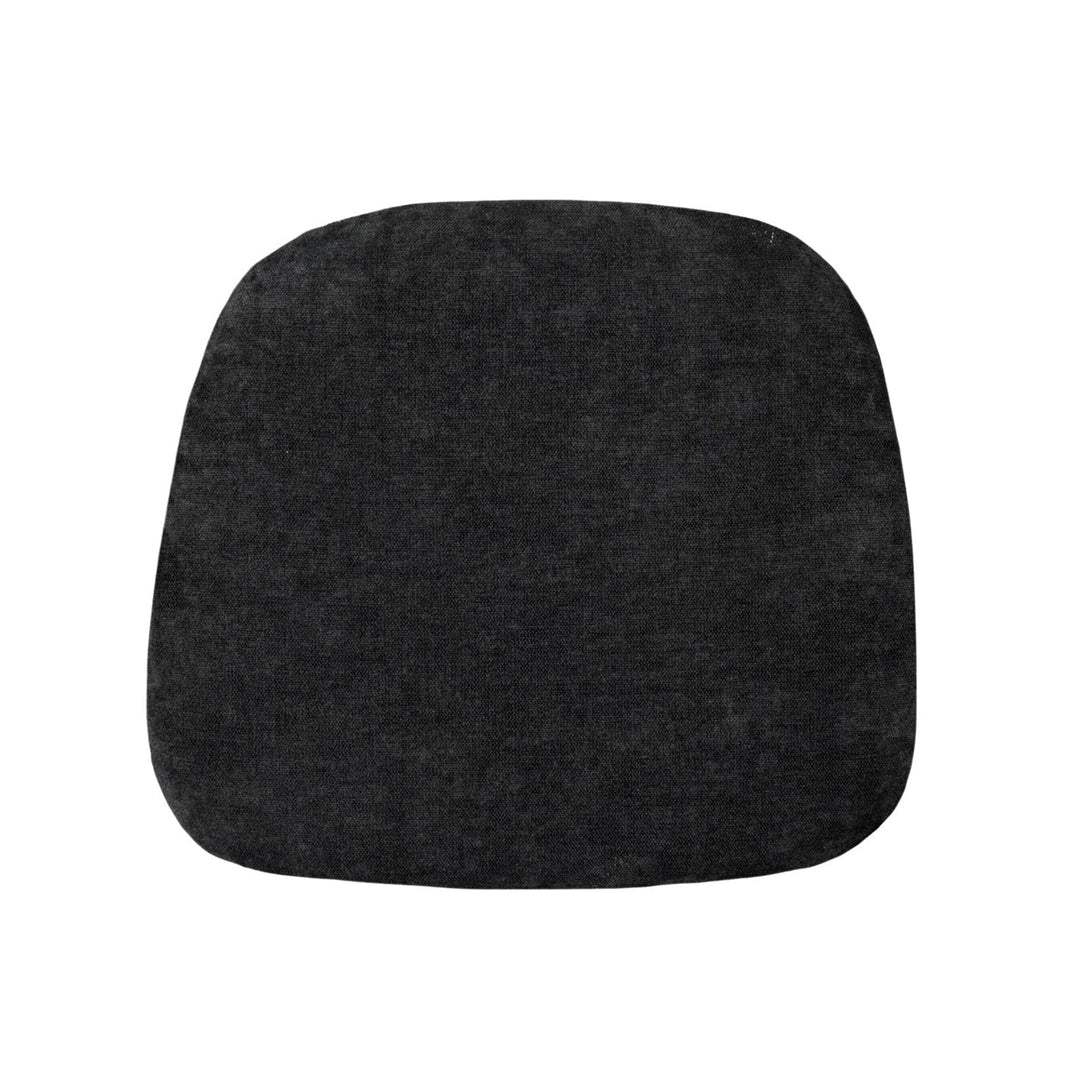 Metal Crossback Chair with Black Fabric Seat Cushion