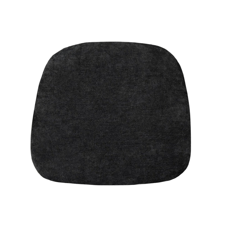 Metal Crossback Chair with Black Fabric Seat Cushion