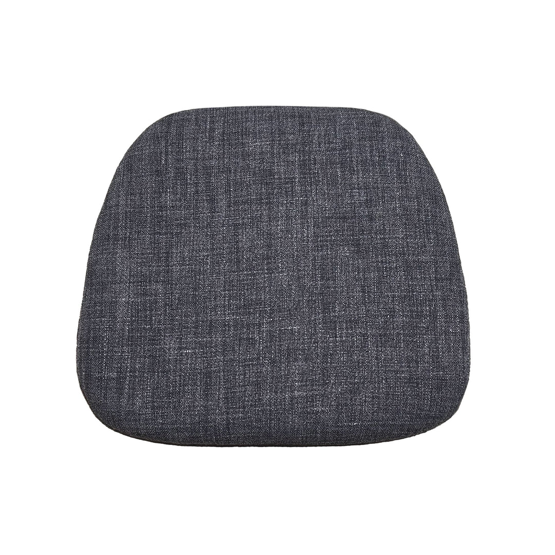 Metal Crossback Chair with Grey Fabric Seat Cushion