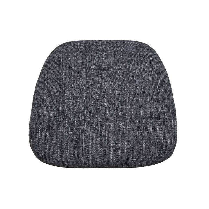 Metal Crossback Chair with Grey Fabric Seat Cushion