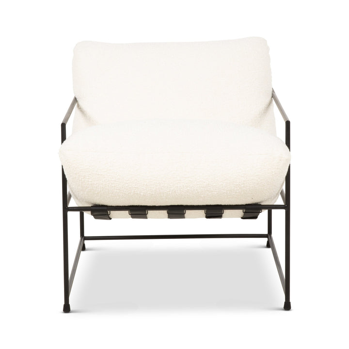 Metro - Trent Accent Chair - White BouclÃ©