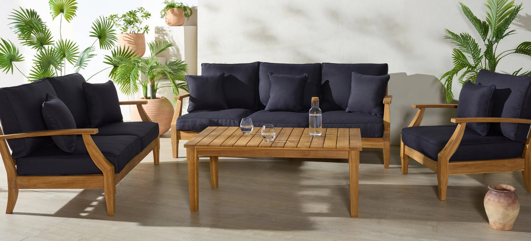 Natural Teak/Navy