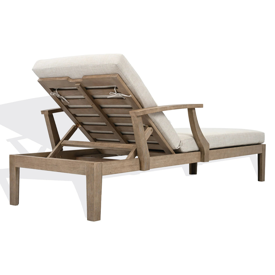 SwayLiving SwayLiving Martinique Wood Patio Chaise Lounge