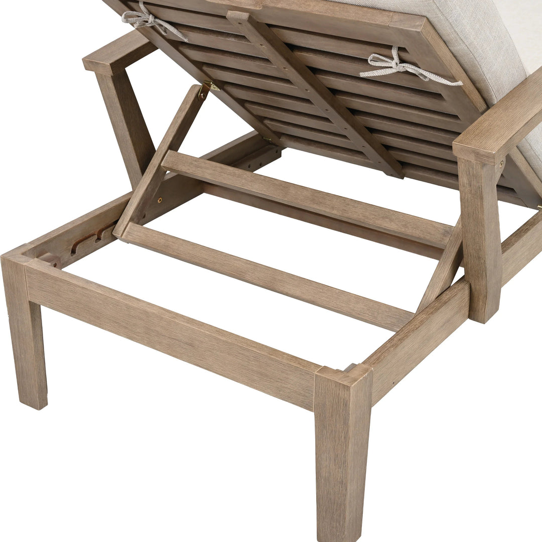 SwayLiving SwayLiving Martinique Wood Patio Chaise Lounge