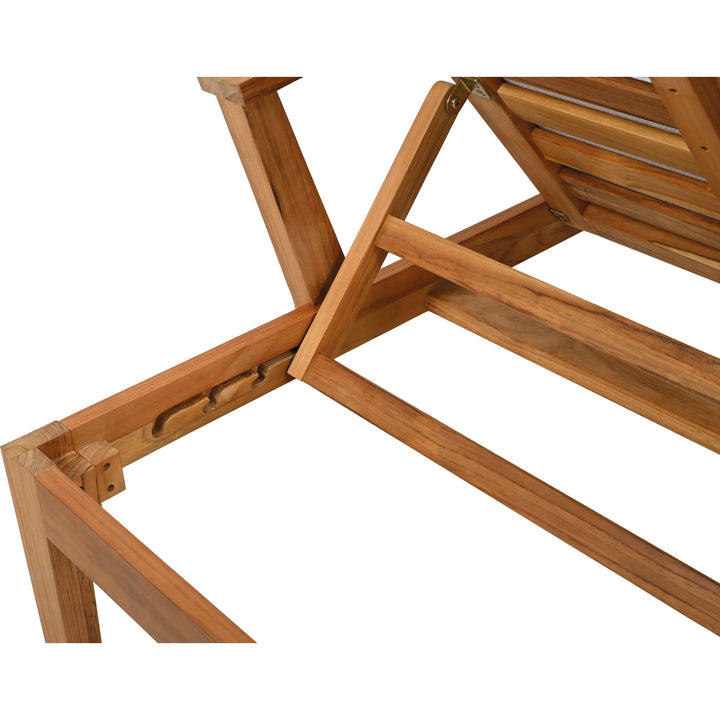 SwayLiving SwayLiving Martinique Teakwood Patio Chaise Lounge