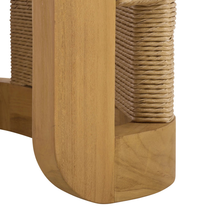 SwayLiving SwayLiving Skipper Teak And Hyacinth Outdoor Coffee Table