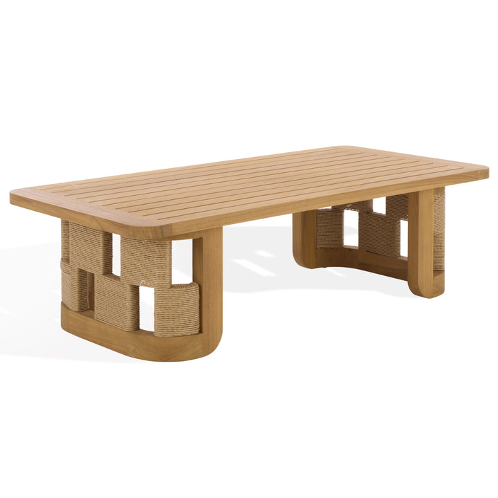 SwayLiving SwayLiving Skipper Teak And Hyacinth Outdoor Coffee Table