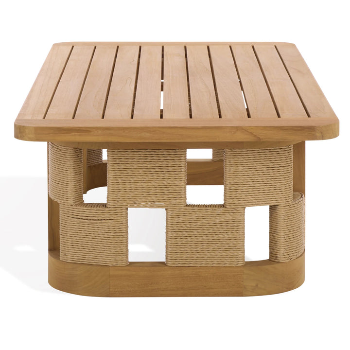 SwayLiving SwayLiving Skipper Teak And Hyacinth Outdoor Coffee Table