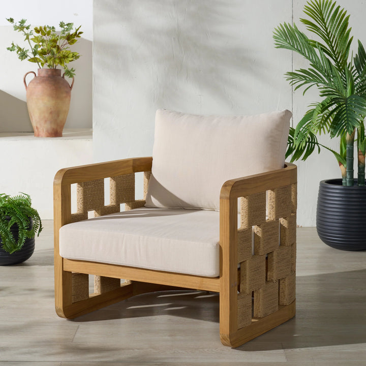 SwayLiving SwayLiving Skipper Teak And Hyacinth Patio Chair