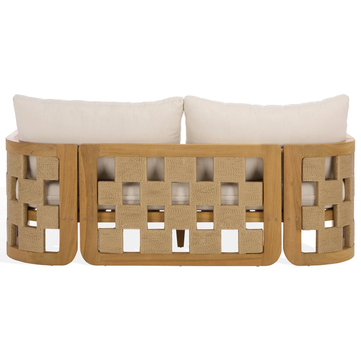 SwayLiving SwayLiving Skipper Teak And Hyacinth Patio Sofa