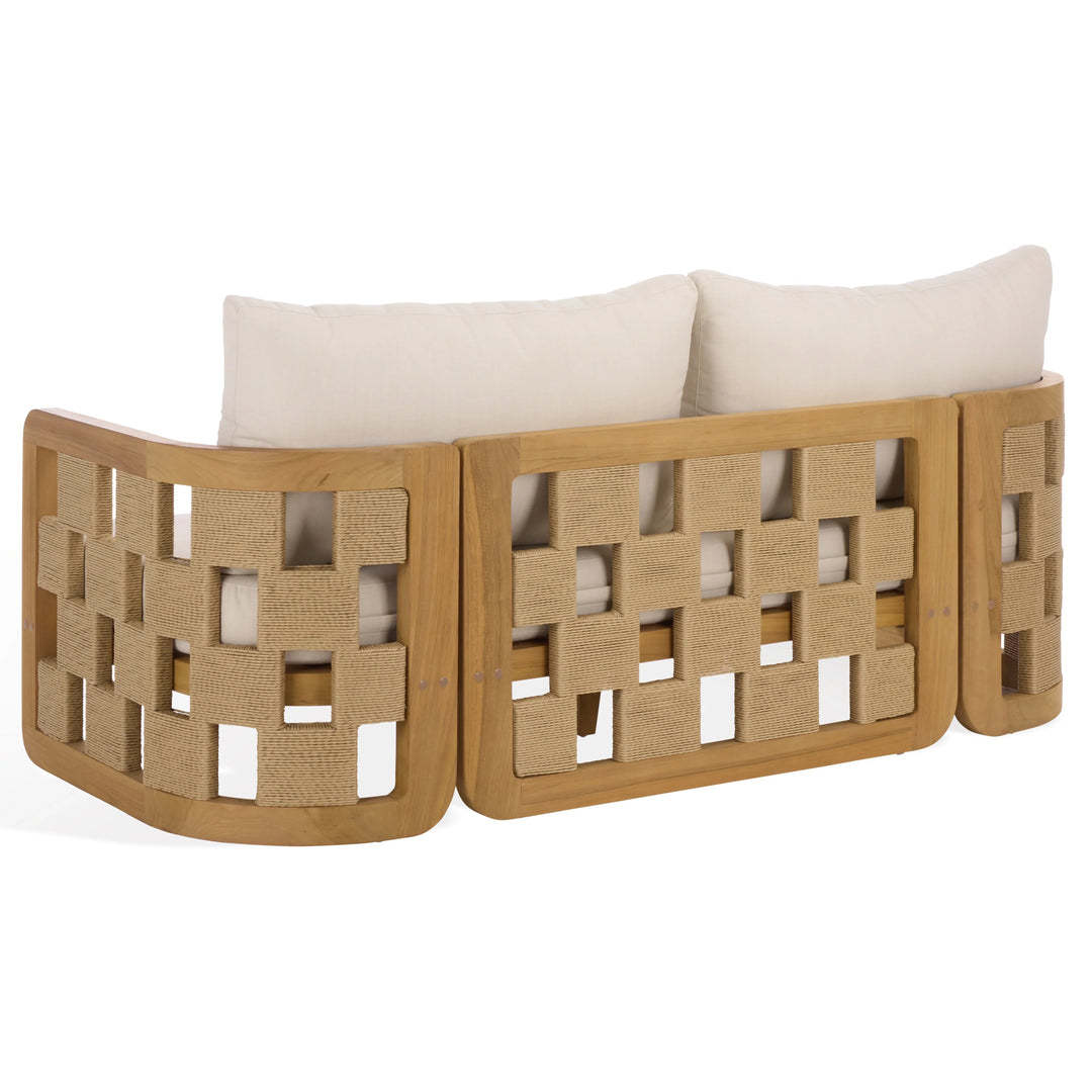 SwayLiving SwayLiving Skipper Teak And Hyacinth Patio Sofa
