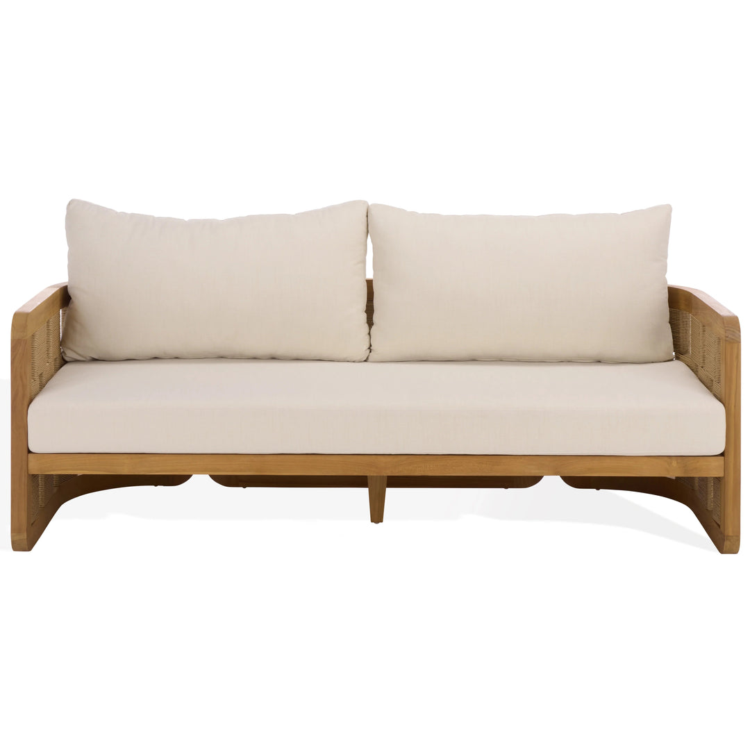 SwayLiving SwayLiving Skipper Teak And Hyacinth Patio Sofa