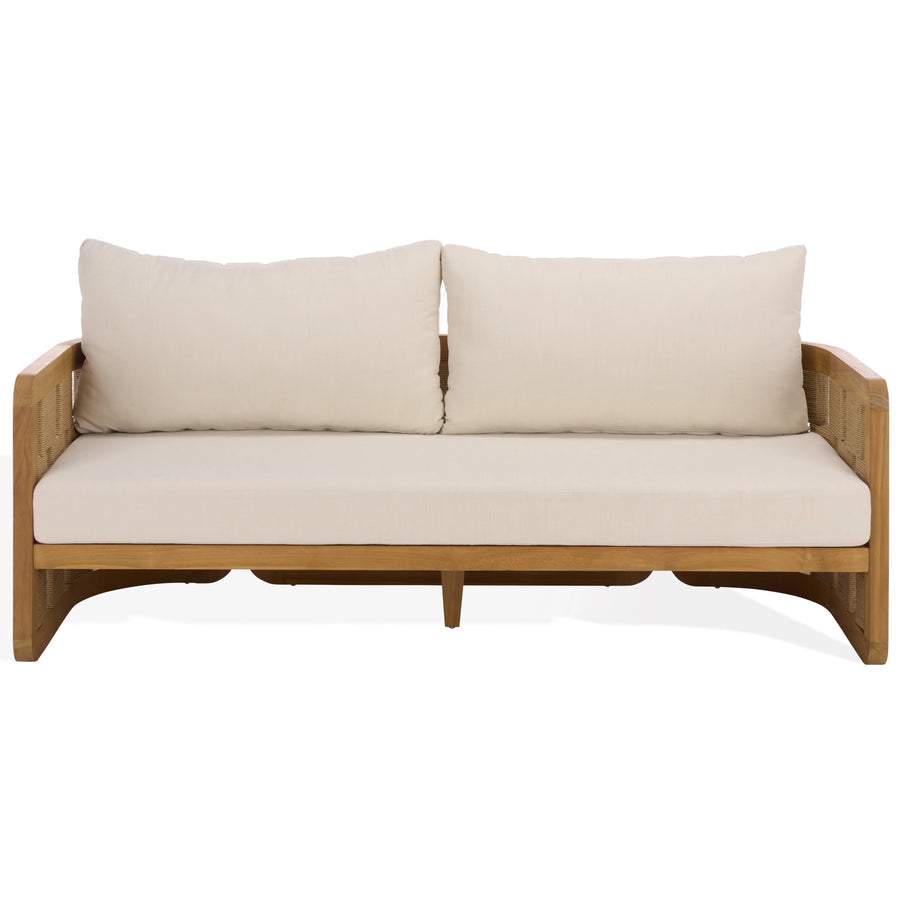 SwayLiving SwayLiving Skipper Teak And Hyacinth Patio Sofa