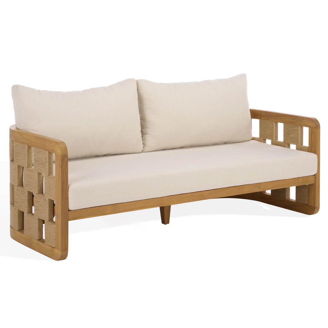 SwayLiving SwayLiving Skipper Teak And Hyacinth Patio Sofa