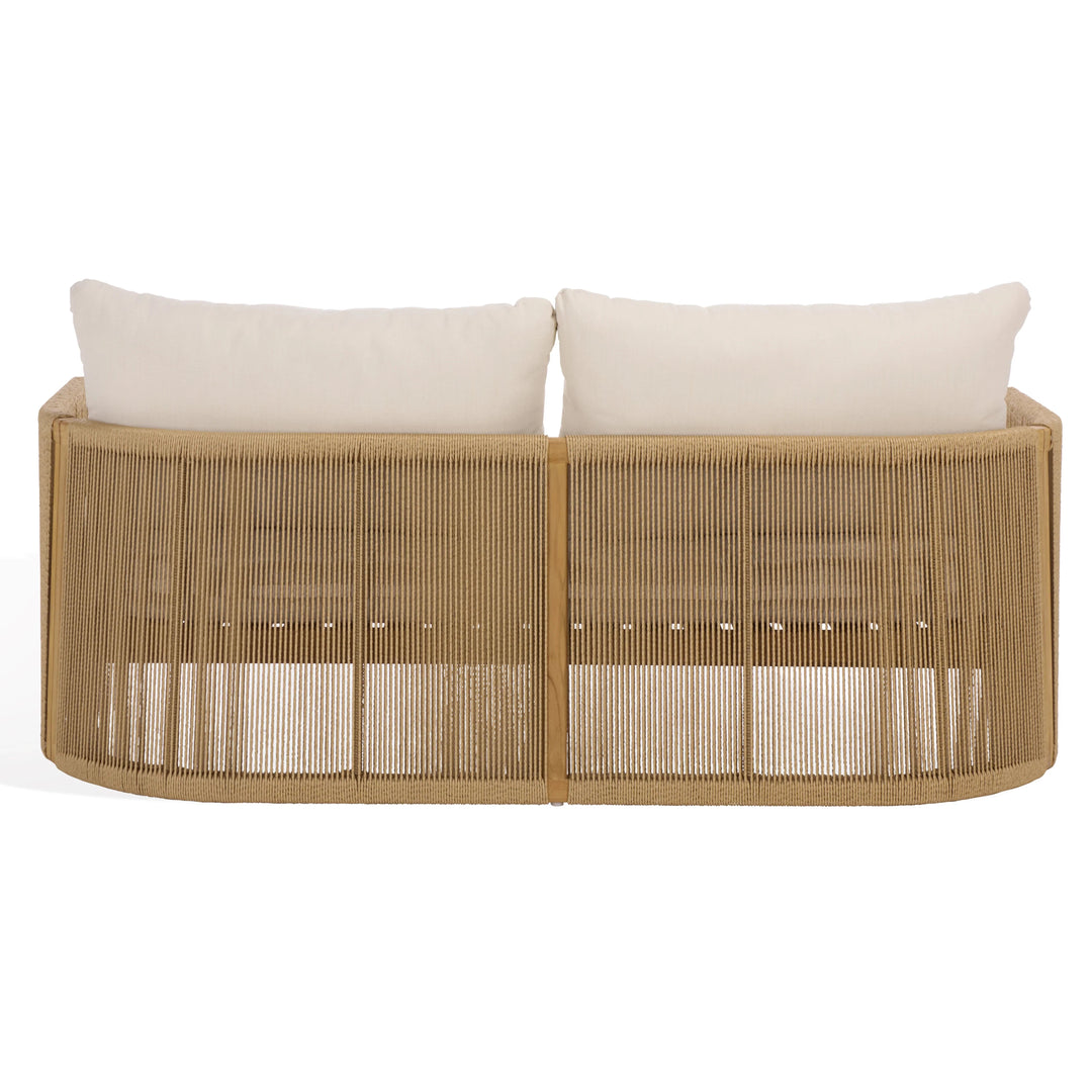 SwayLiving SwayLiving Gale Teak And Hyacinth Patio Sofa