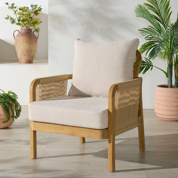 SwayLiving SwayLiving Rogers Teak And Hyacinth Patio Chair