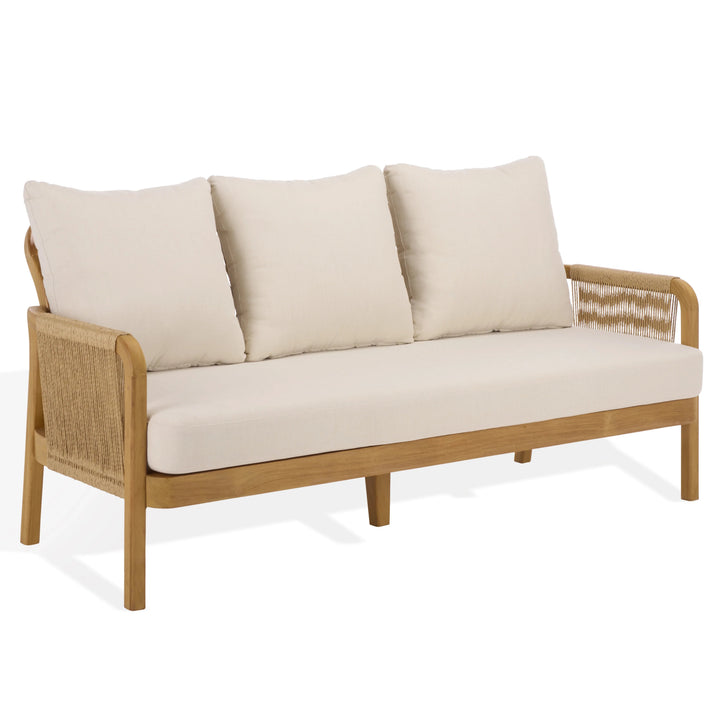 SwayLiving SwayLiving Rogers Teak And Hyacinth Patio Sofa