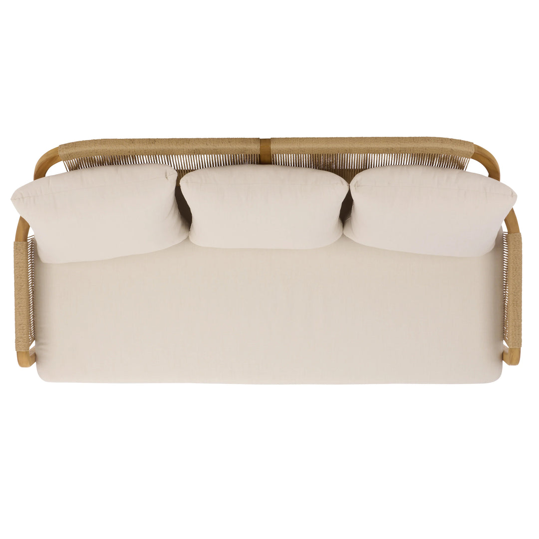 SwayLiving SwayLiving Rogers Teak And Hyacinth Patio Sofa
