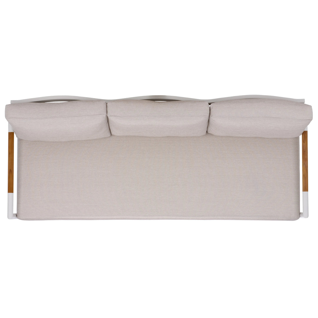 SwayLiving SwayLiving Chryssa Aluminum And Teak Patio Sofa
