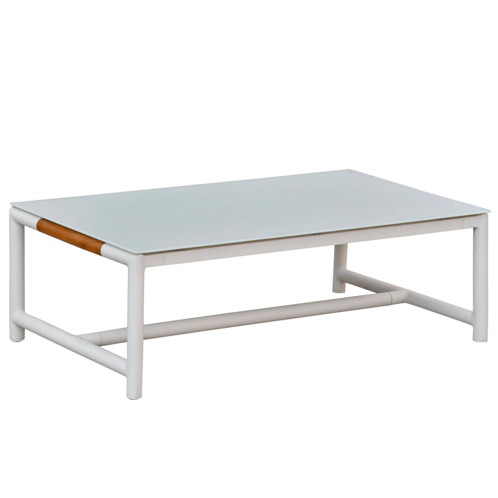 SwayLiving SwayLiving Chryssa Aluminum And Teak Patio Coffee Table