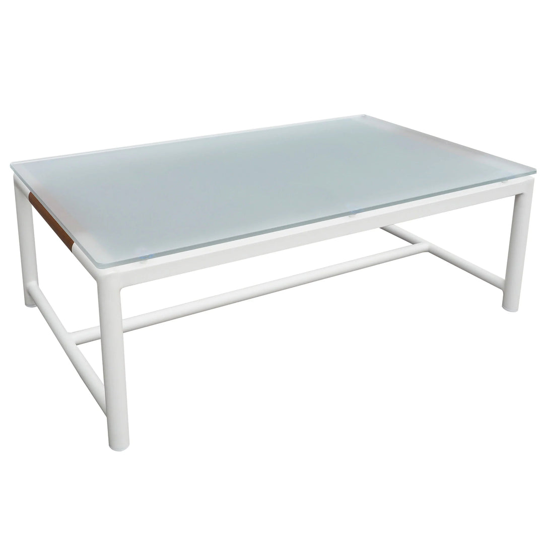 SwayLiving SwayLiving Chryssa Aluminum And Teak Patio Coffee Table