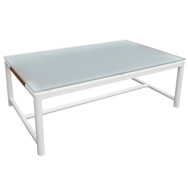 SwayLiving SwayLiving Chryssa Aluminum And Teak Patio Coffee Table
