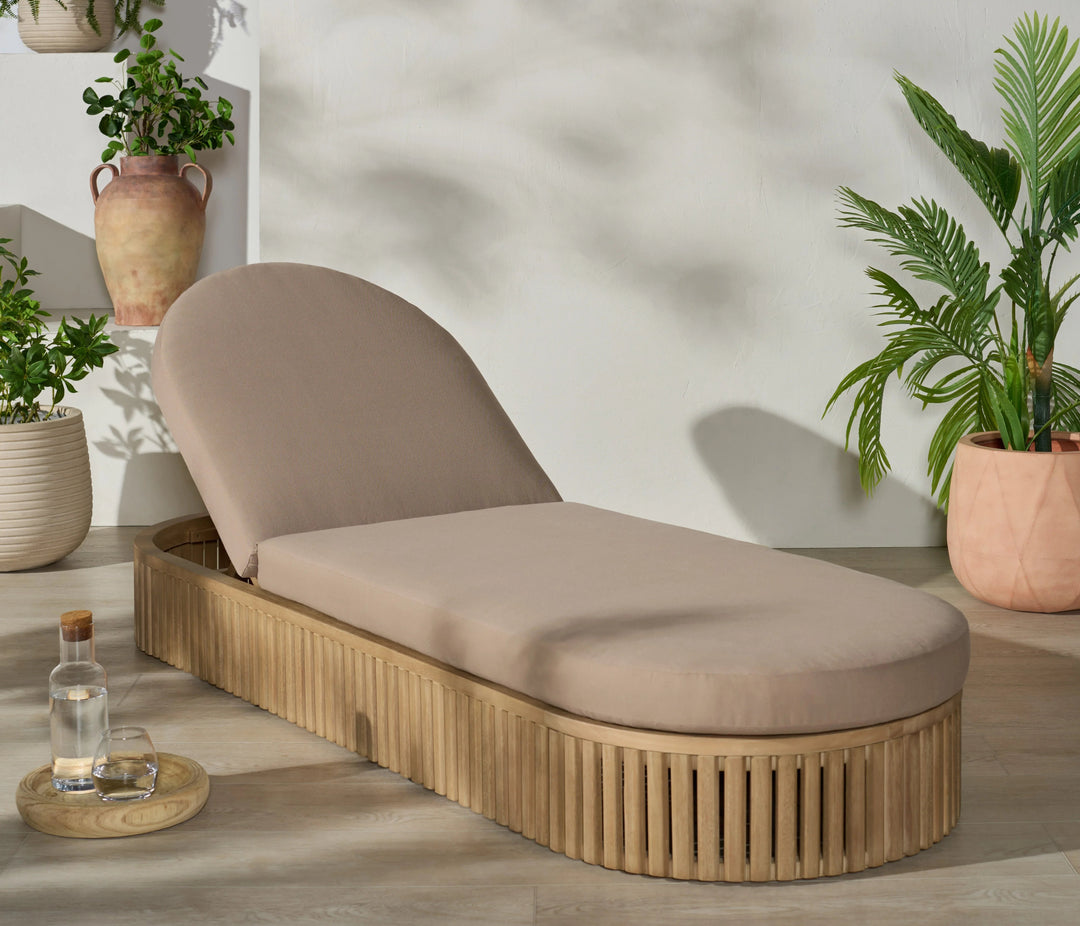 SwayLiving SwayLiving Arielle Eucalyptus Wood Sun Lounger